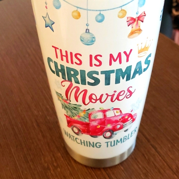 Kozmoz This Is My Christmas Movies Watching Stainless Steel 20oz Tumbler Cup - Picture 8 of 10